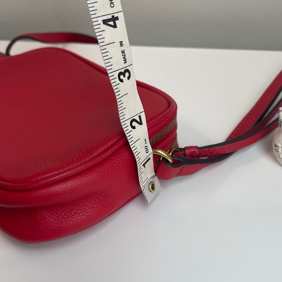 Banana Republic Red Genuine Leather Double Entry Crossbody Bag - Picture 15 of 16